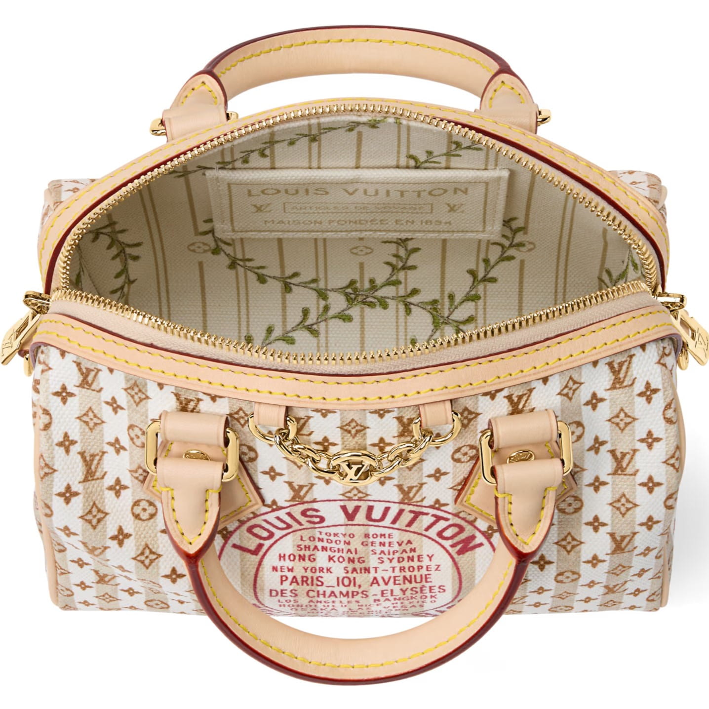 Túi trống Louis Vuitton Speedy Bandoulière 20 LV Stamp Nude Rose 6
