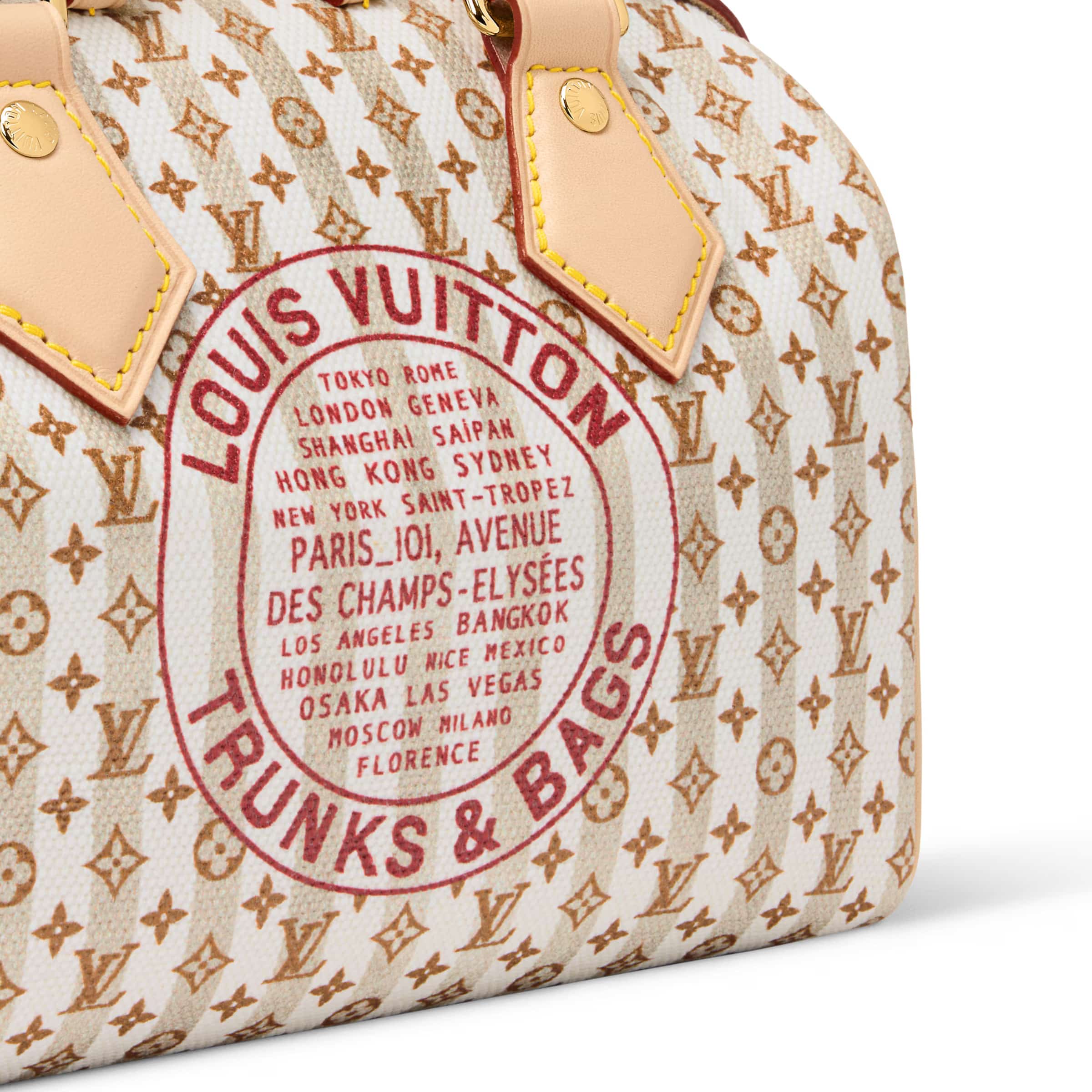 Túi trống Louis Vuitton Speedy Bandoulière 20 LV Stamp Nude Rose 7