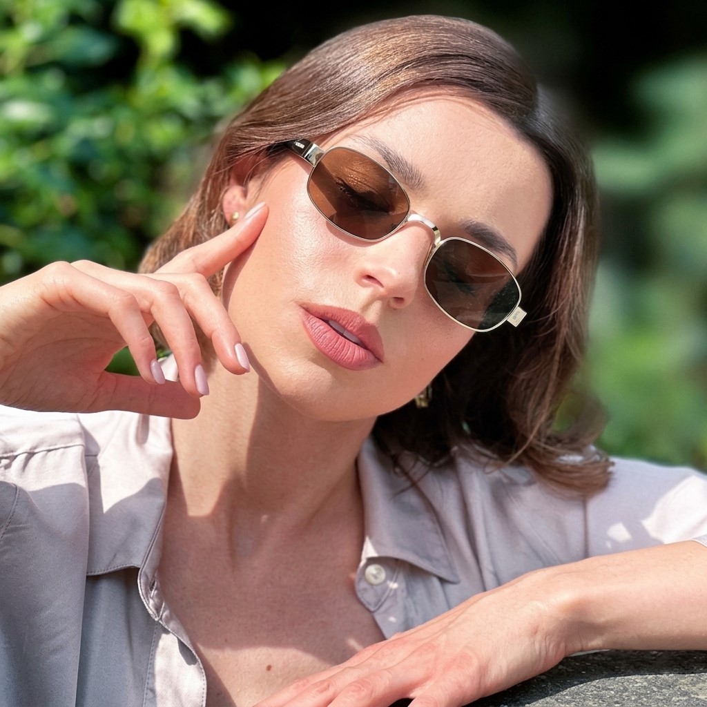 Kính Mát Yves Saint Laurent YSL Oval Sunglasses SL706 Black 7