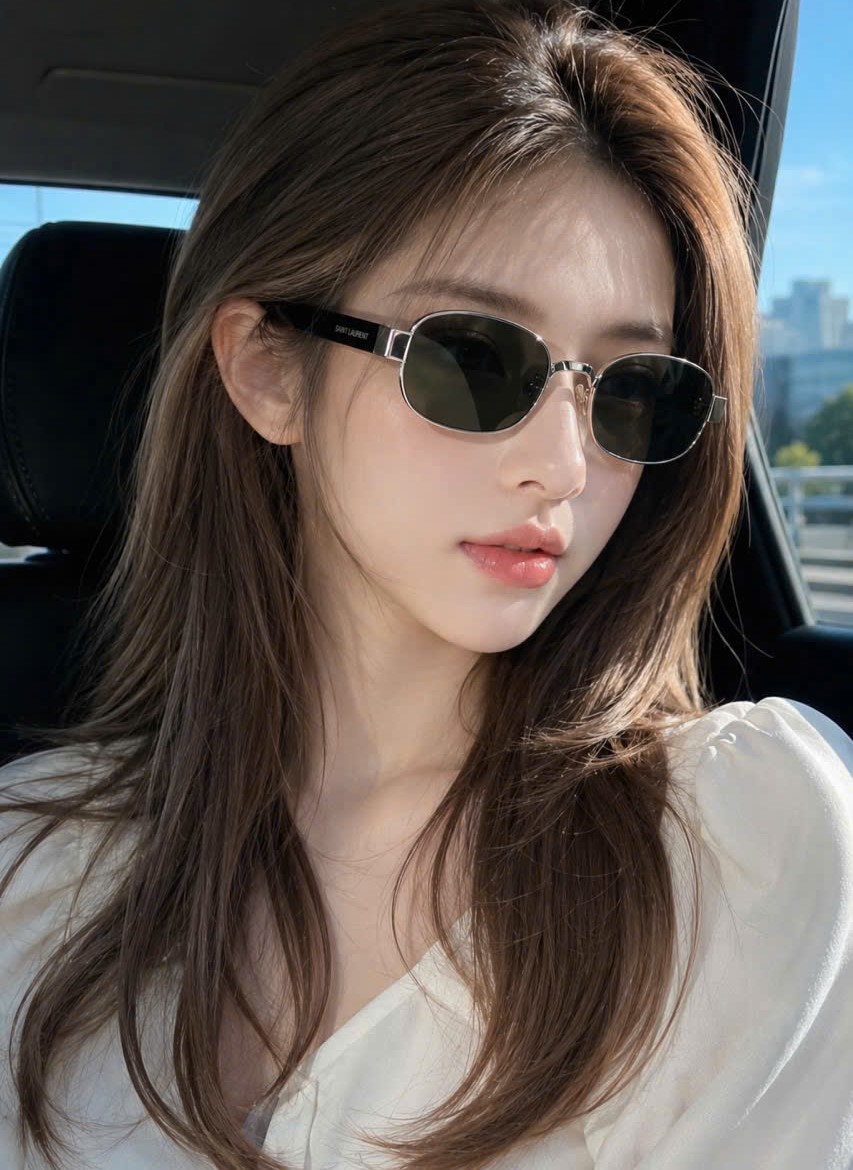 Kính Mát Yves Saint Laurent YSL Oval Sunglasses SL706 Black 11
