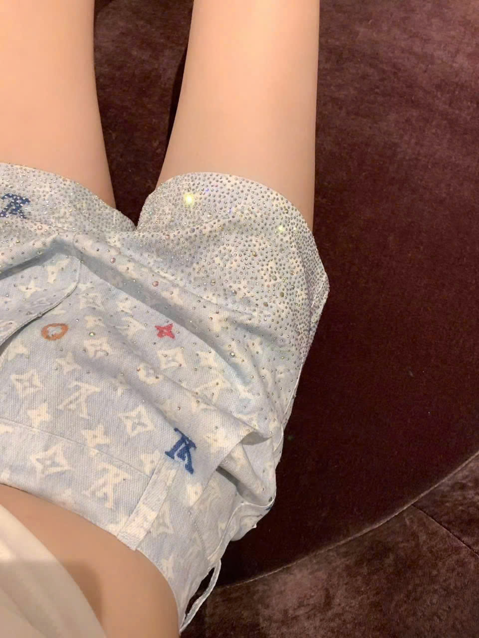 Quần short nữ LV màu cam và xanh dương lợt 6