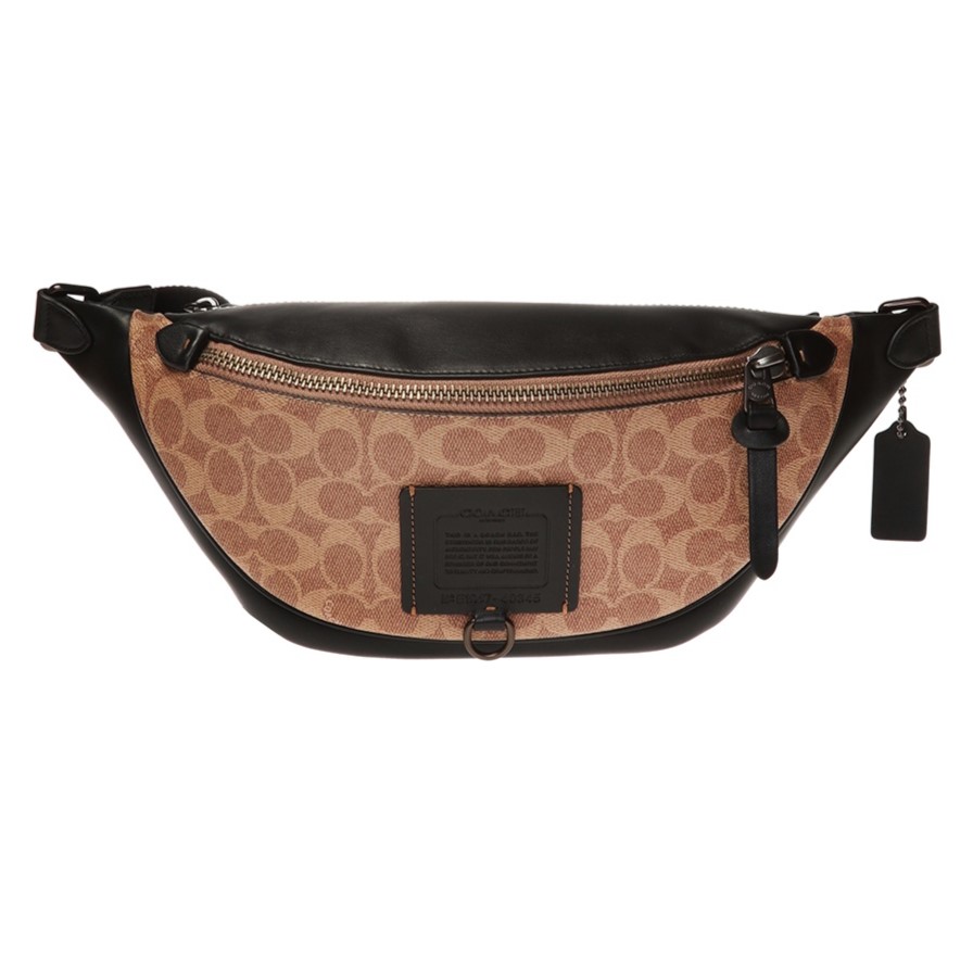 TÚI BAO TỬ COACH RIVINGTON BELT BAG IN KHAKI SIGNATURE CANVAS 40345 11