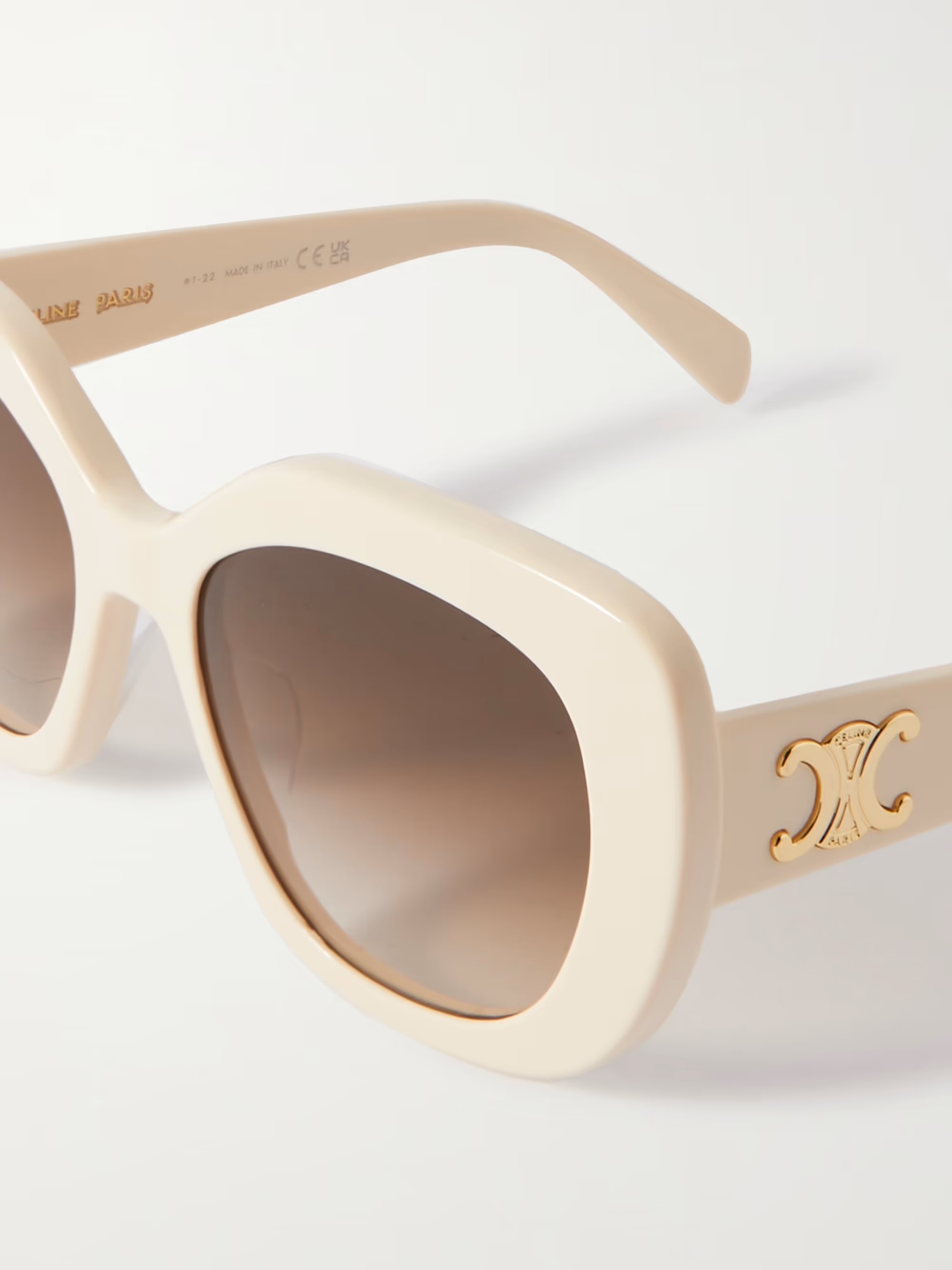 MẮT KÍNH NỮ CELINE TRIOMPHE 06 SUNGLASSES IN IVORY SQUARE ACETATE 1