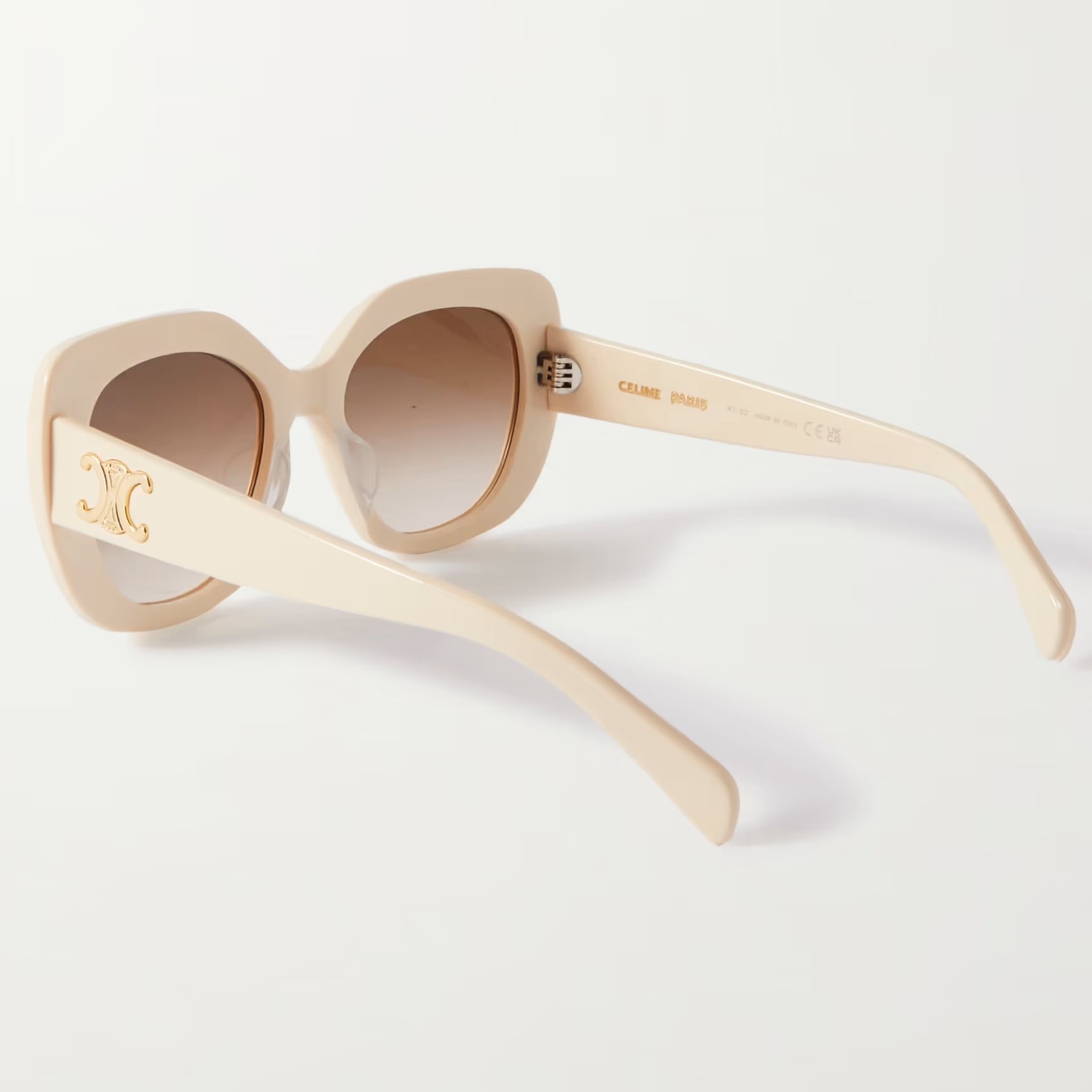 MẮT KÍNH NỮ CELINE TRIOMPHE 06 SUNGLASSES IN IVORY SQUARE ACETATE 3