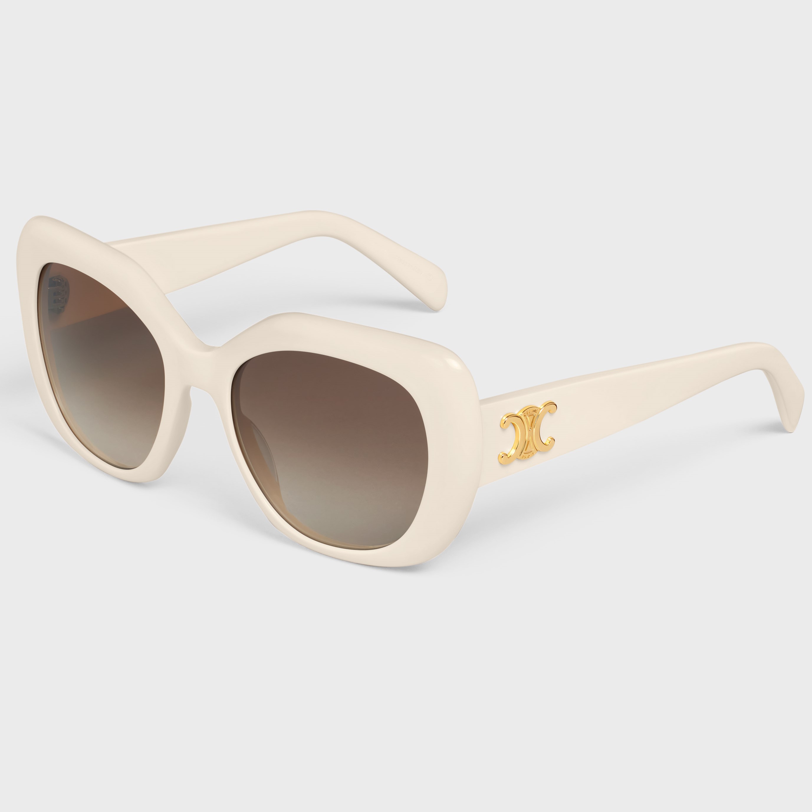 MẮT KÍNH NỮ CELINE TRIOMPHE 06 SUNGLASSES IN IVORY SQUARE ACETATE 9