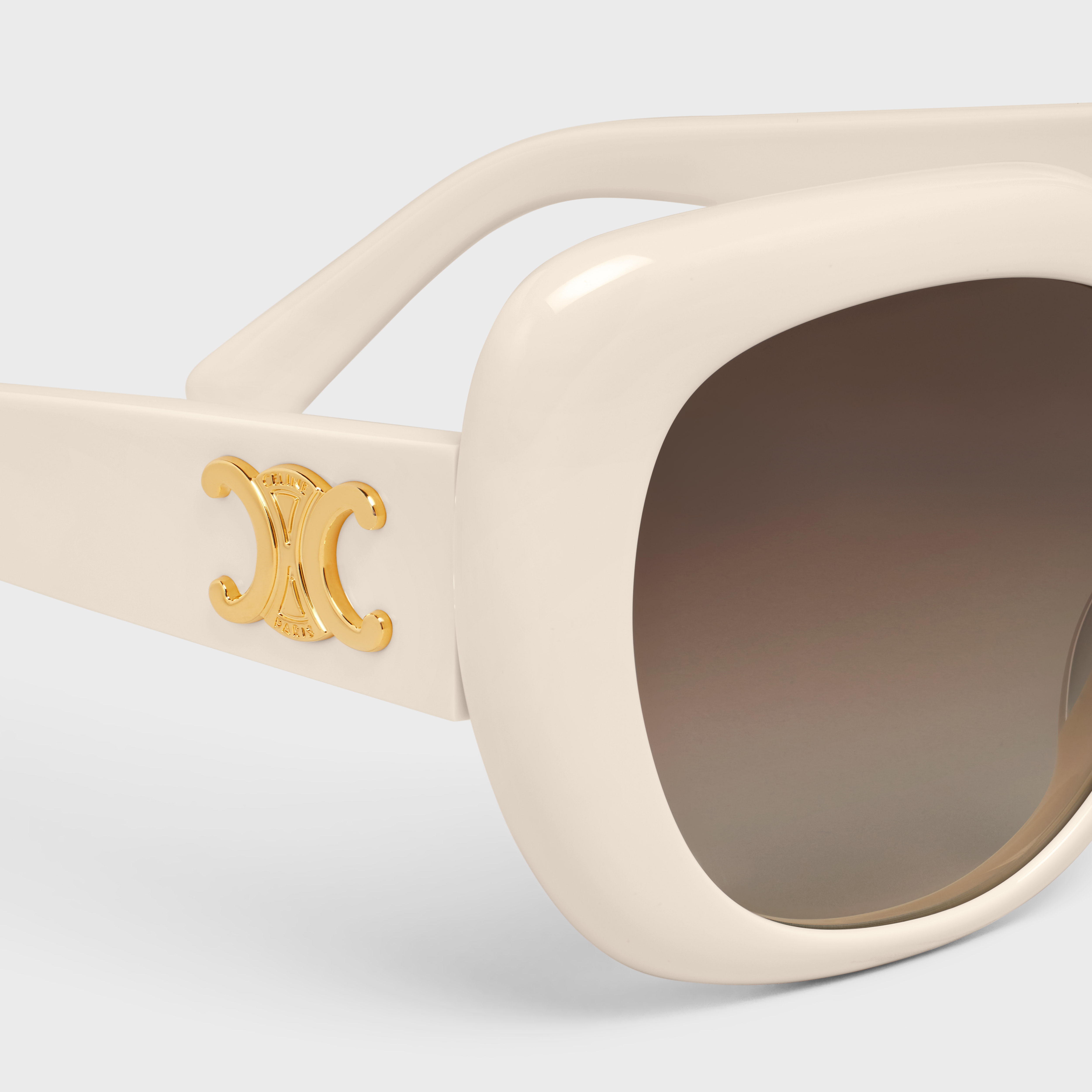 MẮT KÍNH NỮ CELINE TRIOMPHE 06 SUNGLASSES IN IVORY SQUARE ACETATE 8