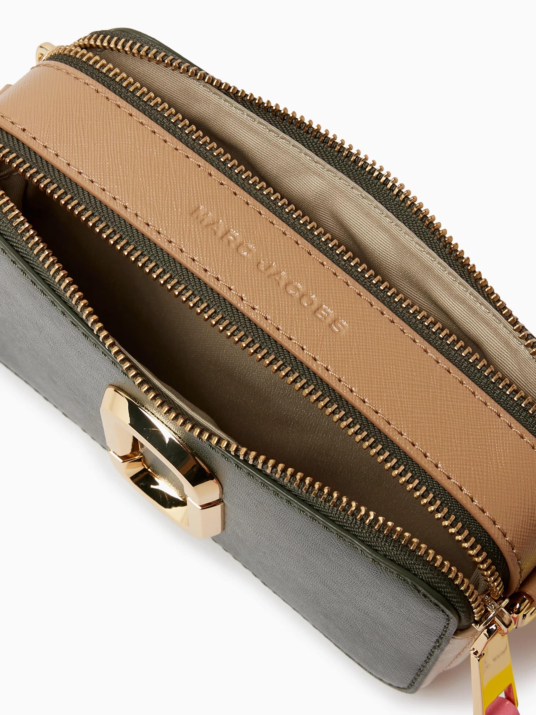 Túi đeo chéo nữ Marc Jacobs màu xanh The Bi-Color Snapshot Forest Multi Leather Camera Bag 1