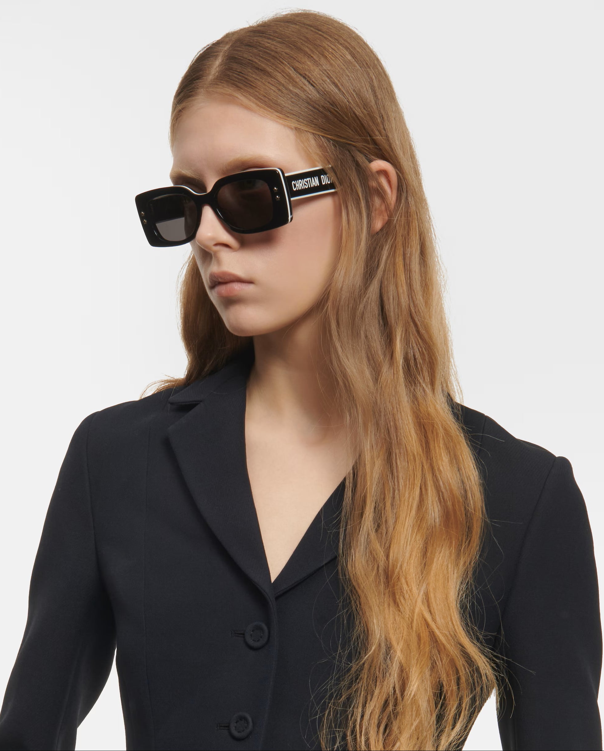 Mắt kính Dior DiorPacific S1U Black Rectangular Sunglasses 4