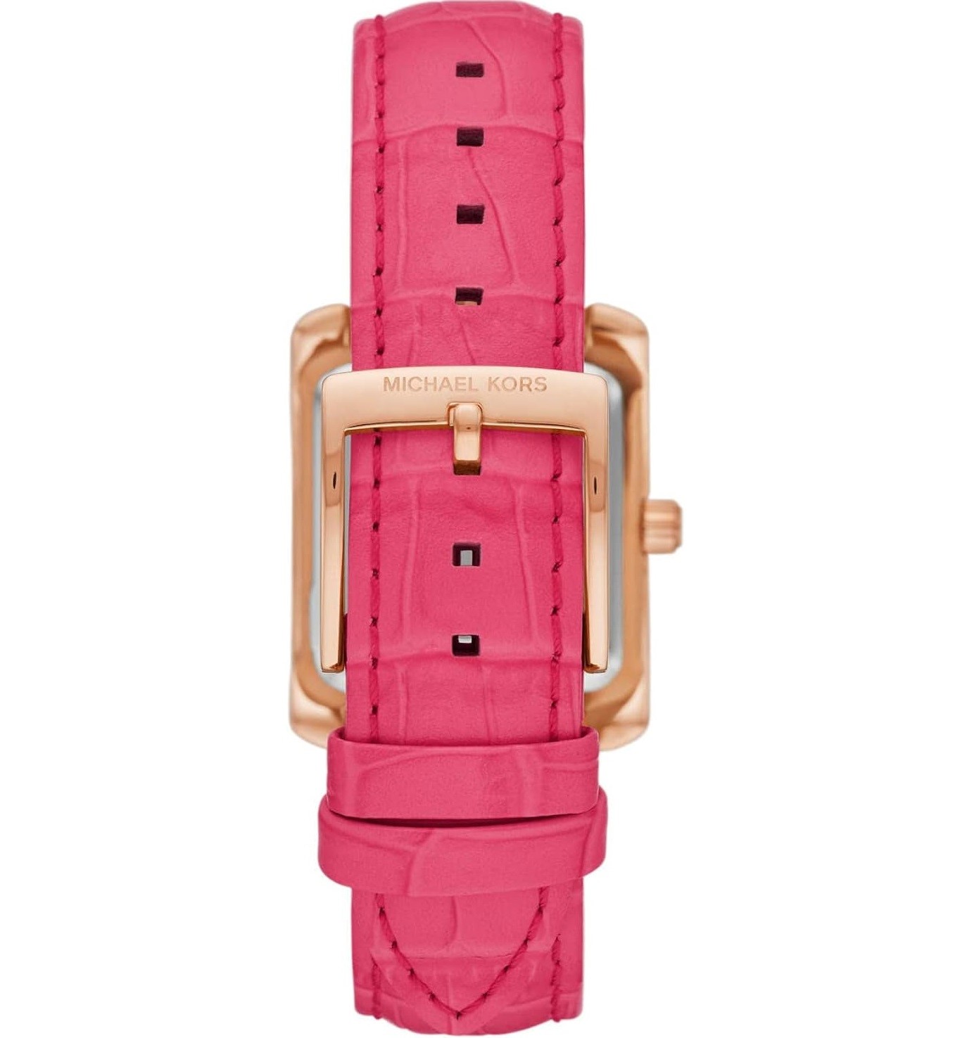 ĐỒNG HỒ MK NỮ MICHAEL KORS EMERY PAVÉ ROSE GOLD-TONE AND CROCODILE EMBOSSED LEATHER WATCH MK2984 3