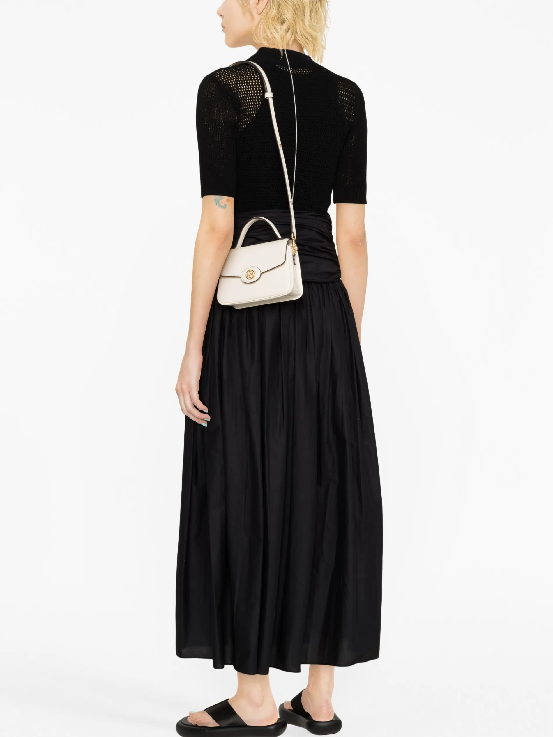 Túi Tory Burch Robinson Spazzolato Shoulder Bag Cream White 3