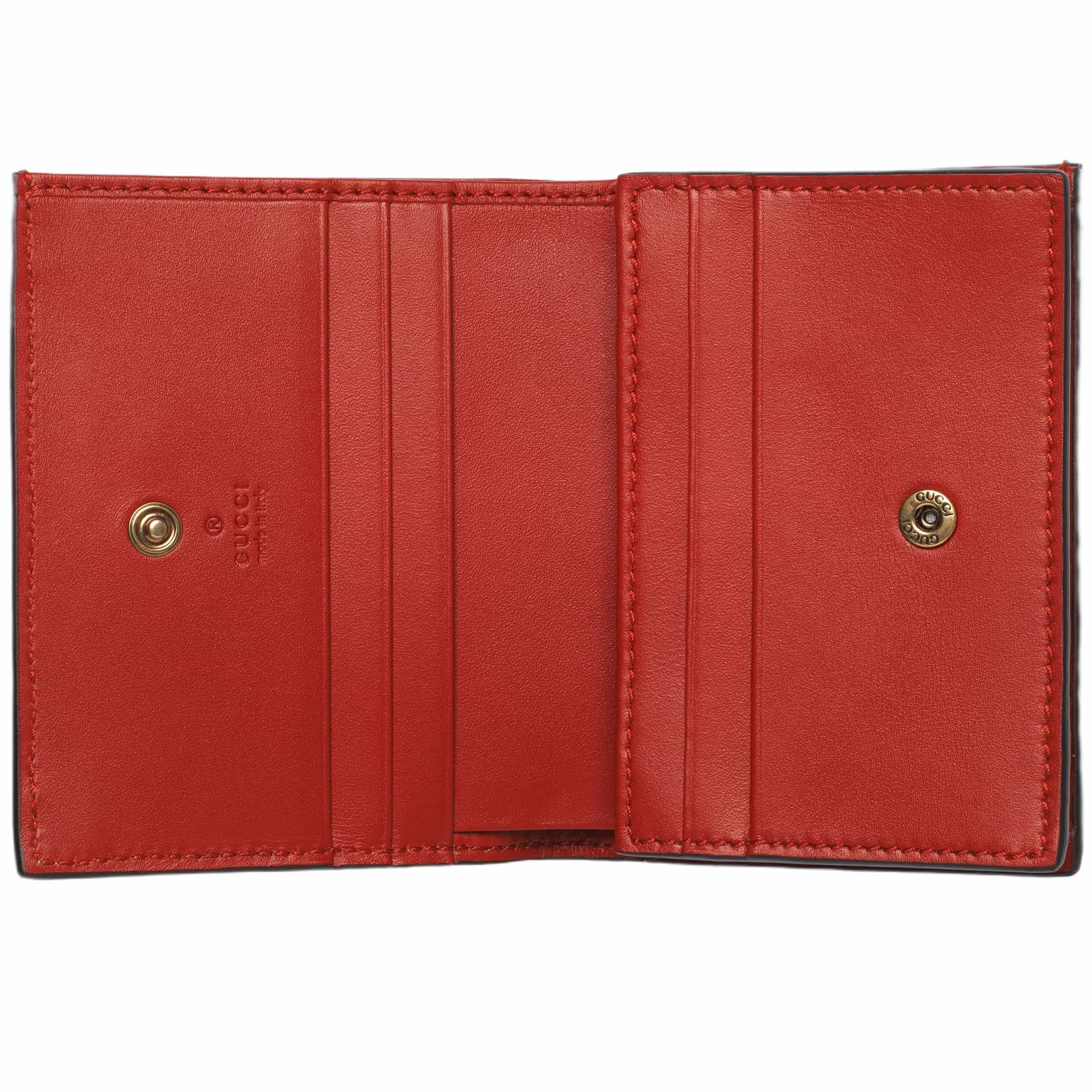 Ví Gucci GG Supreme Card Wallet With Cherry Decoration 3