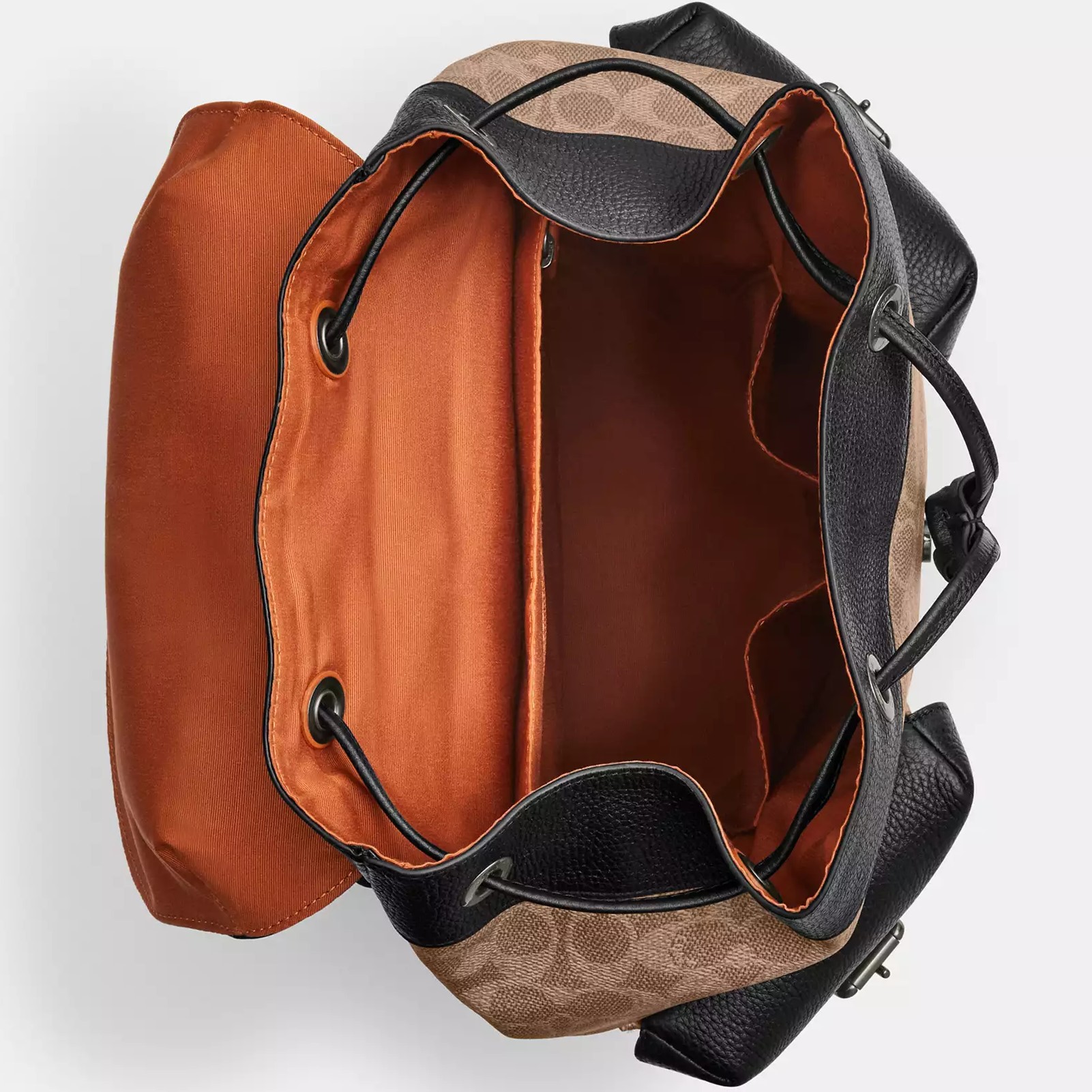 Ba lô Coach Warner Backpack In Signature Canvas Tan Black CW211 2