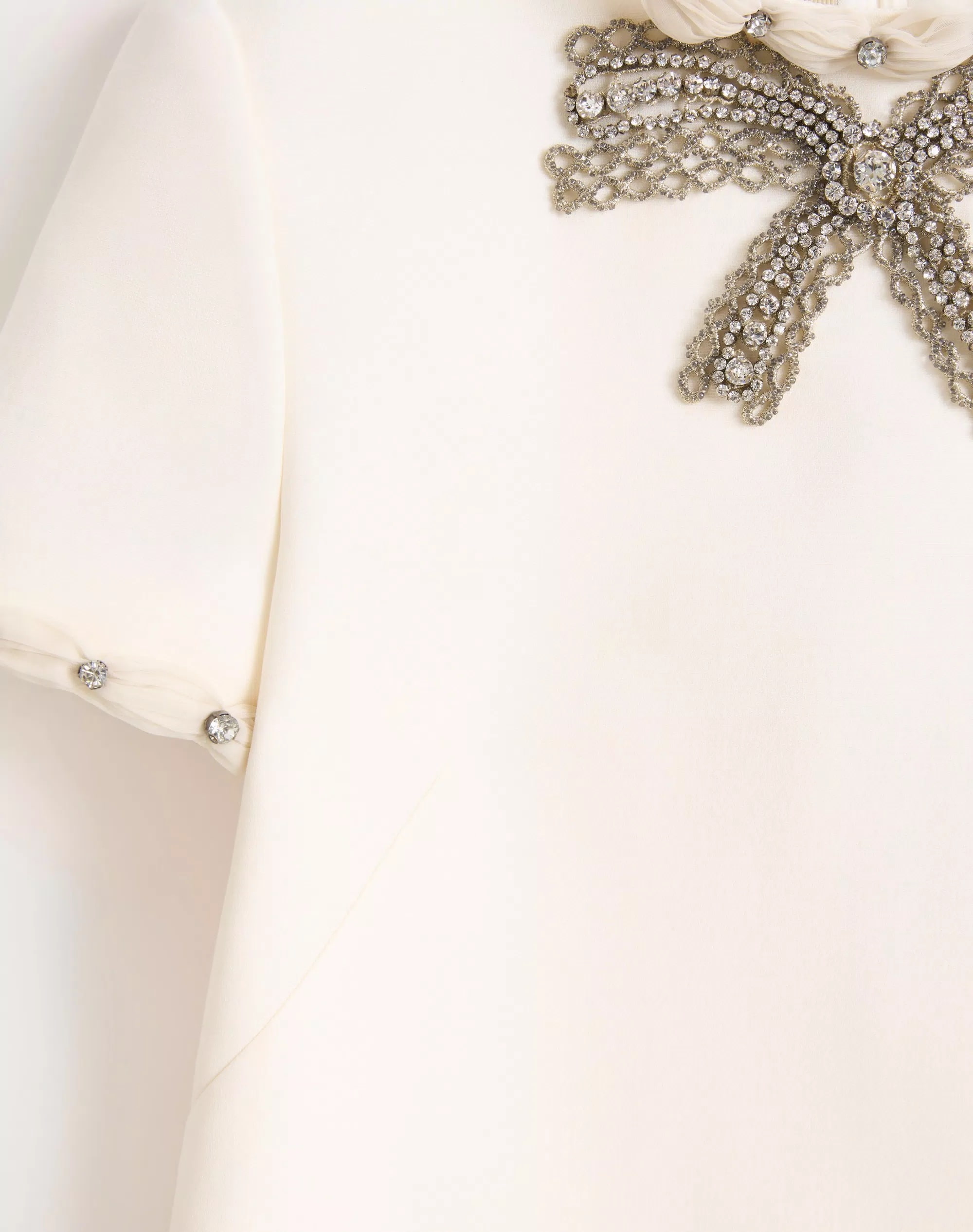 Đầm Valentino Embroidered Crepe Couture Short Dress Ivory 7