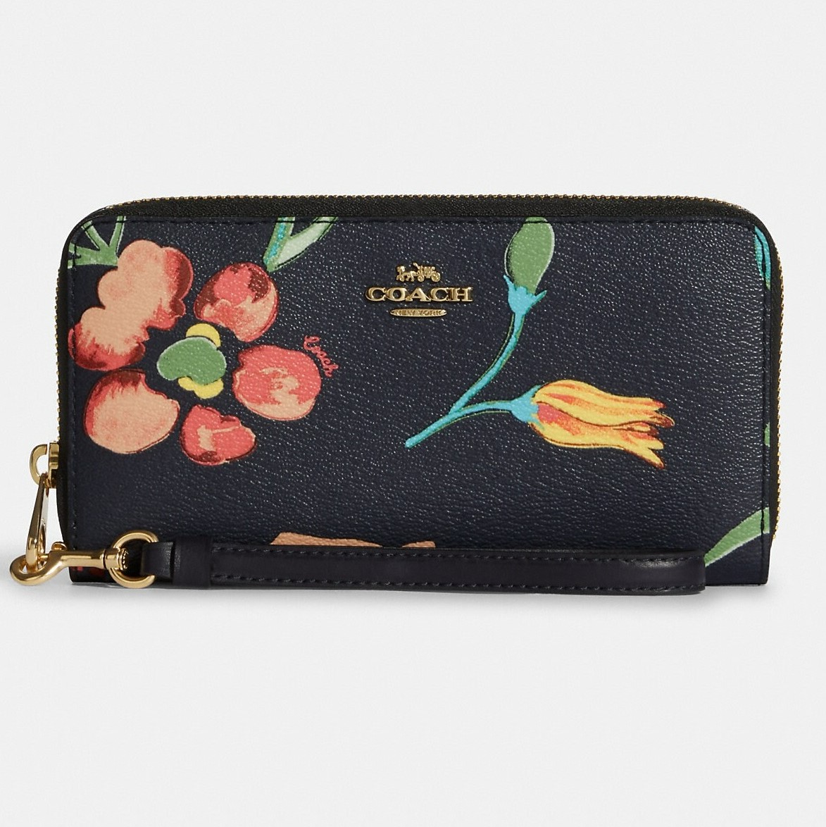 VÍ NỮ DÀI COACH LONG ZIP AROUND WALLET WITH MIDNIGHT MULTI DREAMY LAND FLORAL PRINT 2
