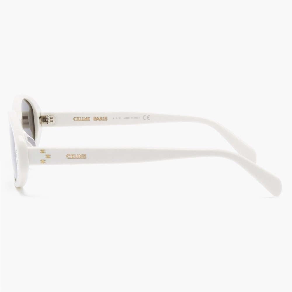 MẮT KÍNH NỮ CELINE OVAL S212 SUNGLASSES IN ACETATE WHITE 12