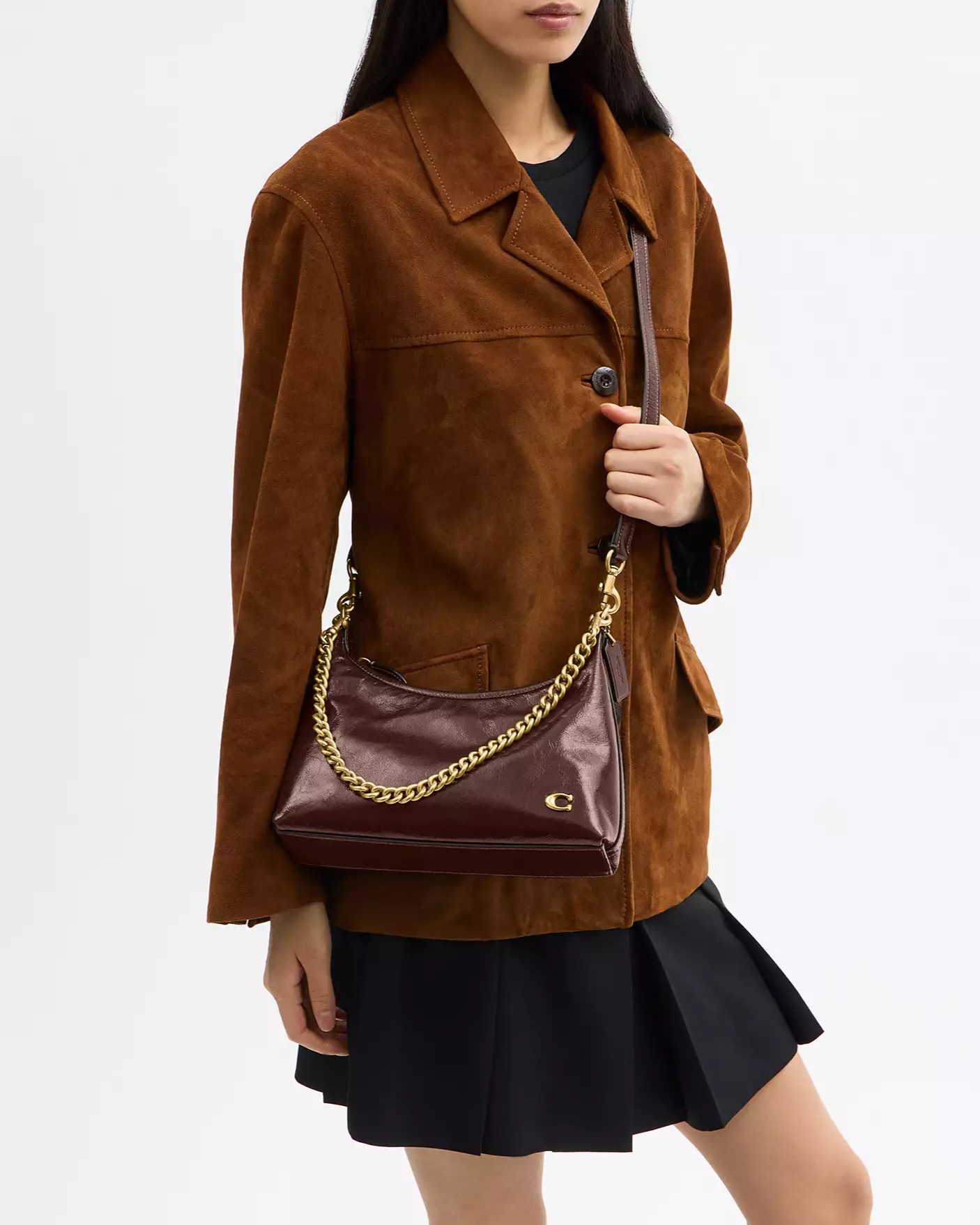 Túi kẹp nách Coach Juliet Shoulder Bag 25 Smooth Leather Brass Maple CAD75 8
