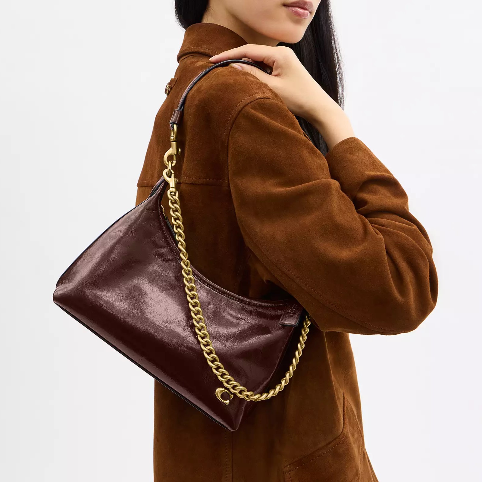 Túi kẹp nách Coach Juliet Shoulder Bag 25 Smooth Leather Brass Maple CAD75 9