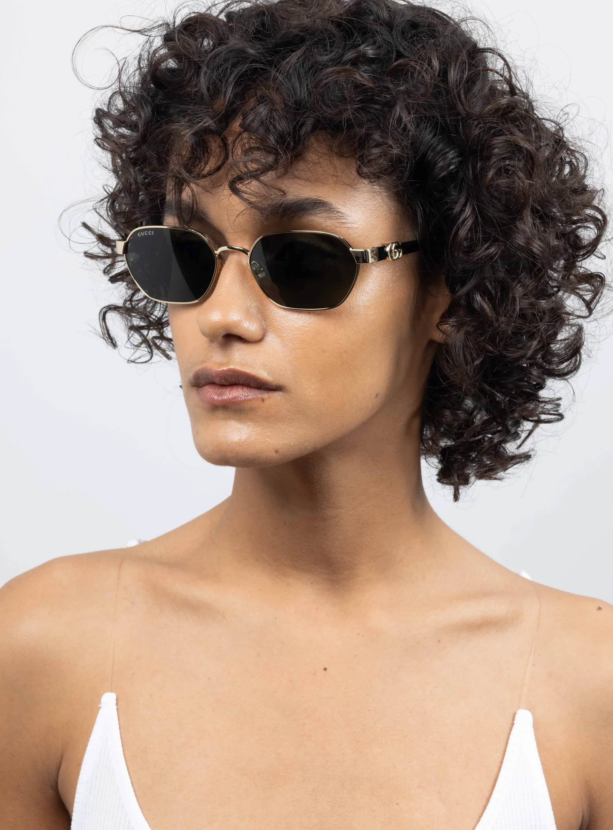Kính Gucci Round-frame Sunglasses Yellow Gold-toned Metal GG1593S 3