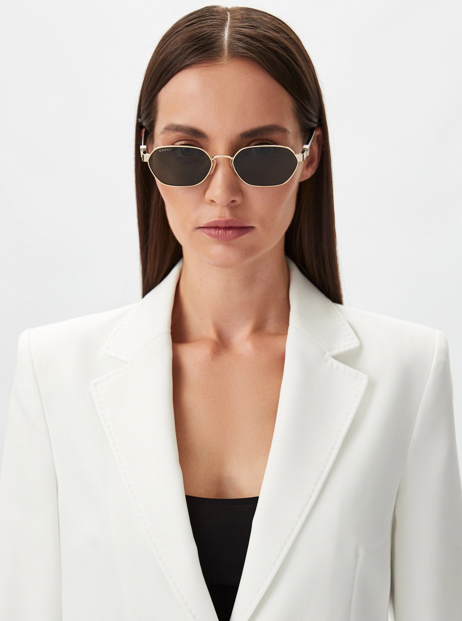 Kính Gucci Round-frame Sunglasses Yellow Gold-toned Metal GG1593S 7