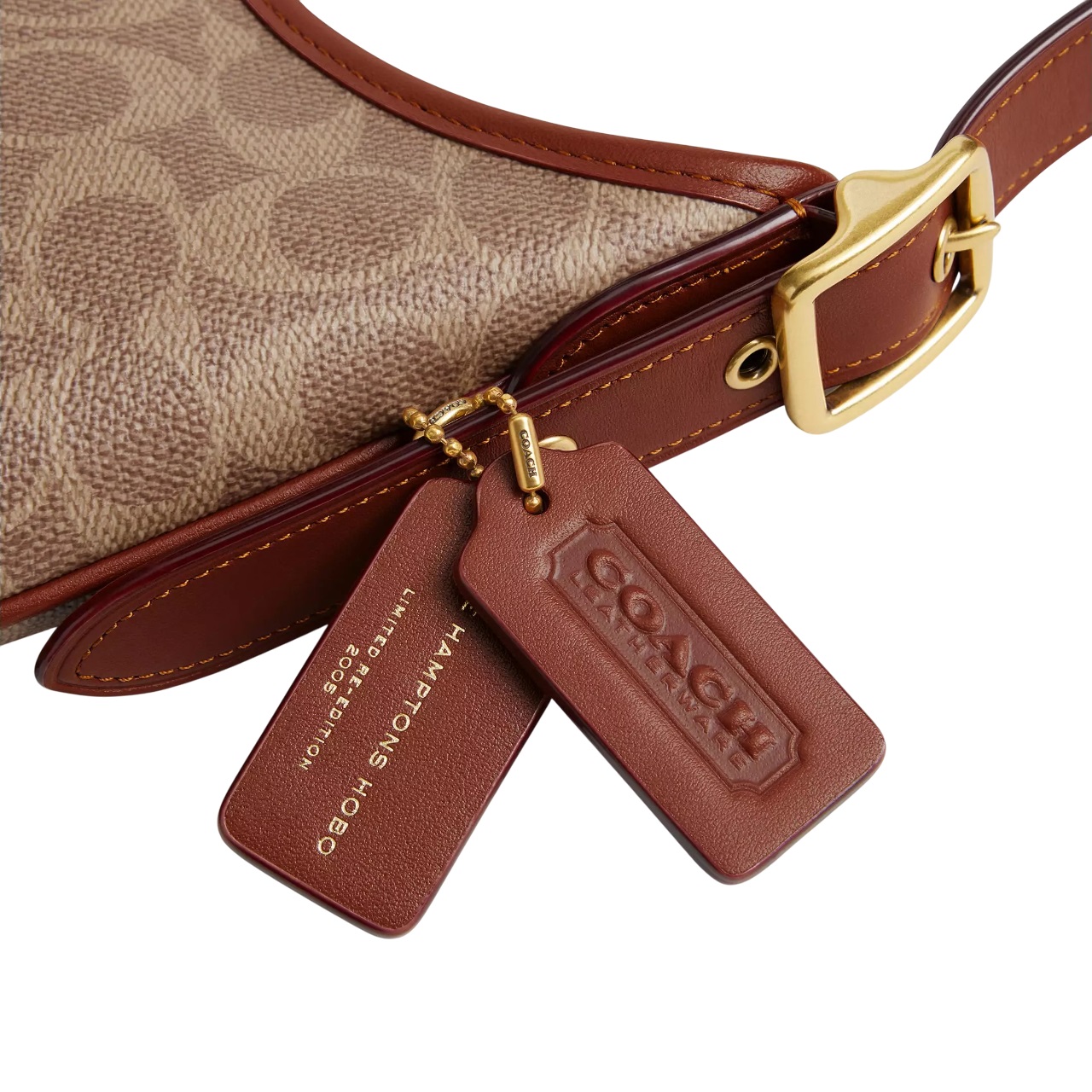 Túi kẹp nách Coach Hamptons Hobo Bag In Signature Canvas Tan Caramel CY934 2
