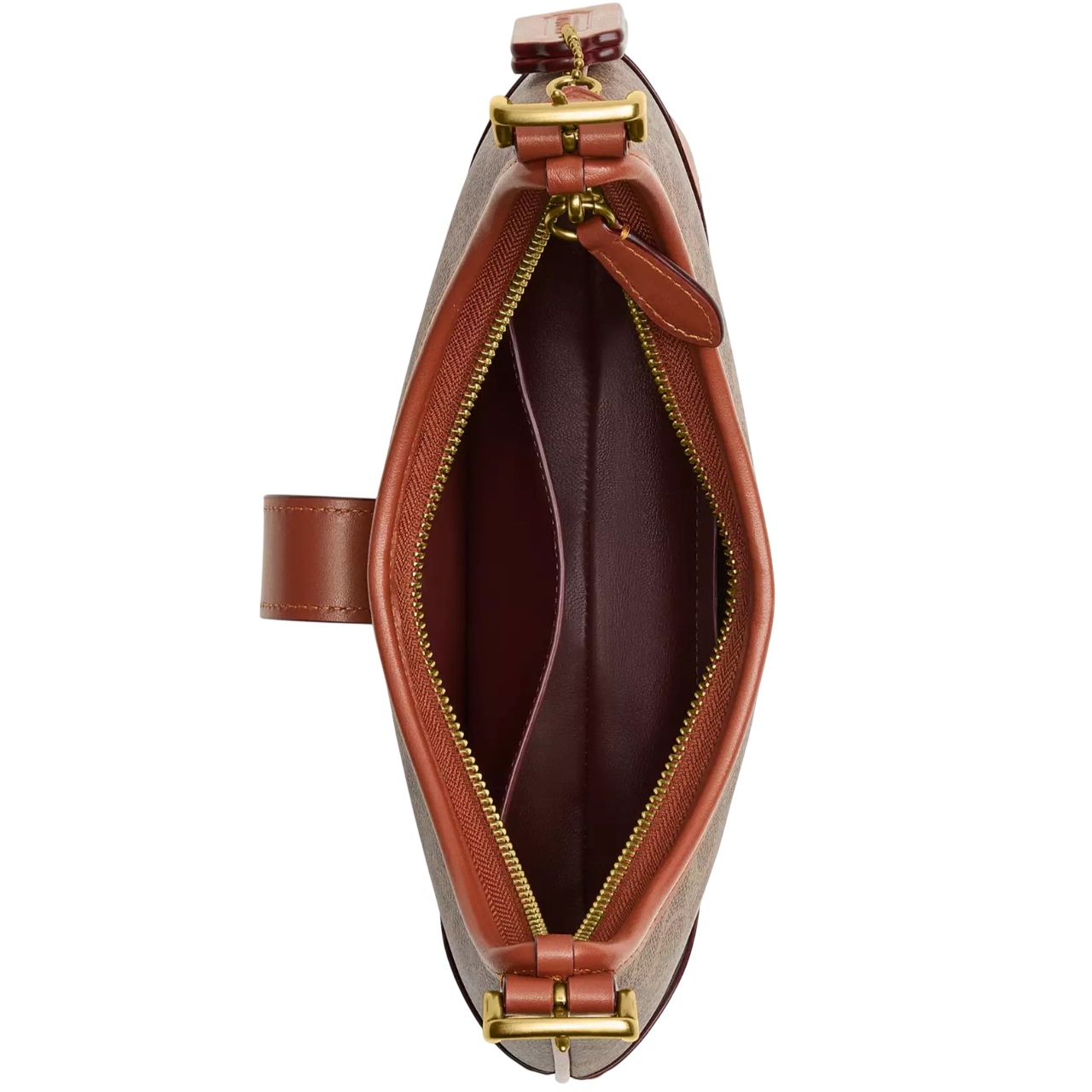 Túi kẹp nách Coach Hamptons Hobo Bag In Signature Canvas Tan Caramel CY934 3