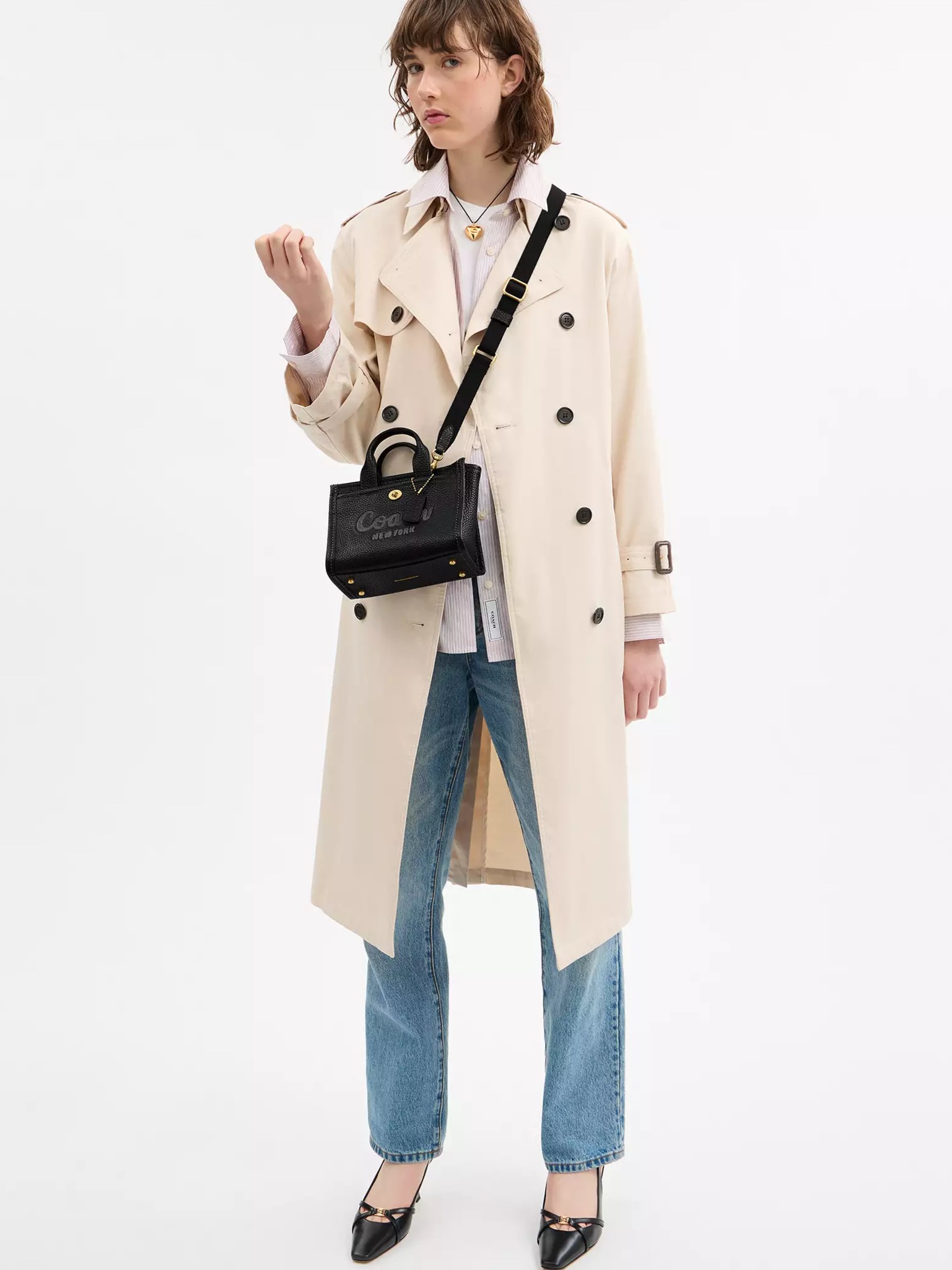 Túi Coach nữ Cargo Tote Bag 20 Brass Black CAO26 5