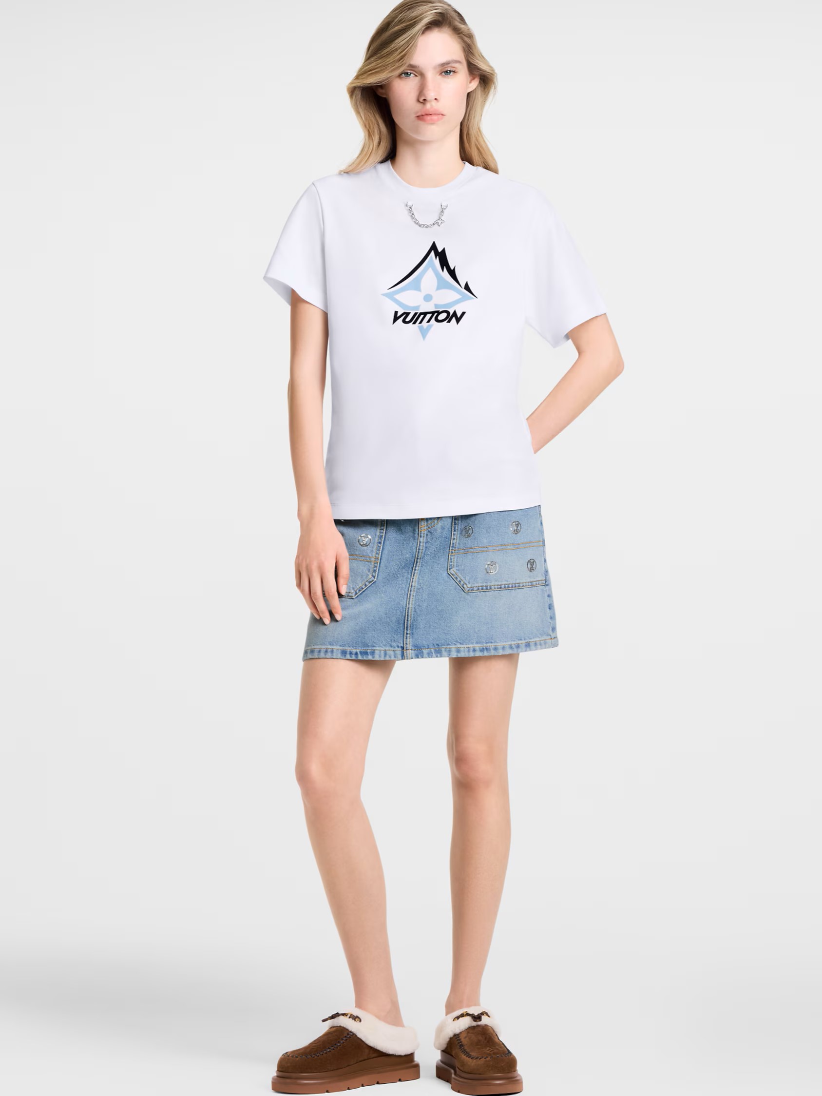 Áo LV Louis Vuitton Ski Mountain Signature T-Shirt 7