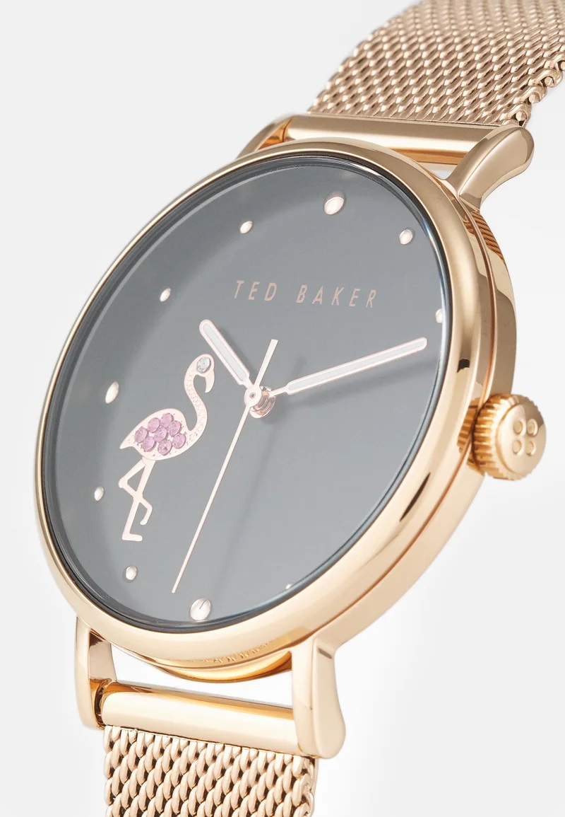 ĐỒNG HỒ NỮ CHIM HỒNG HẠC TED BAKER PHYLIPA FLAMINGO ANALOGUE WATCH WITH STAINLESS STEEL STRAP 5