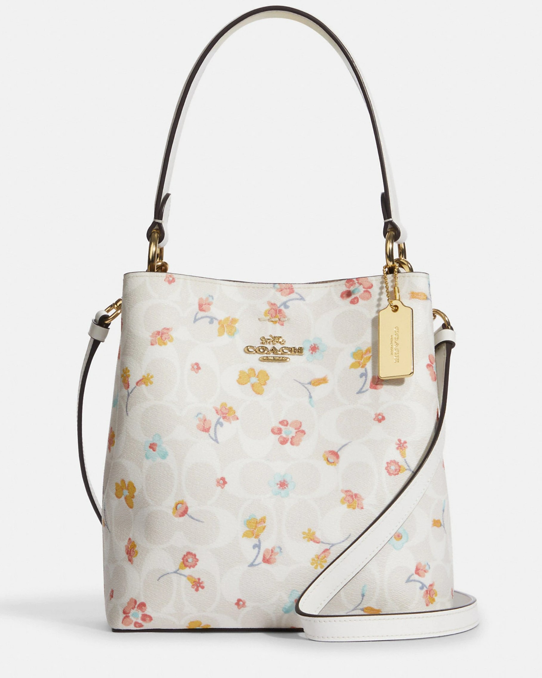 TÚI COACH SMALL TOWN BUCKET BAG IN SIGNATURE CANVAS WITH MYSTICAL FLORAL PRINT 1