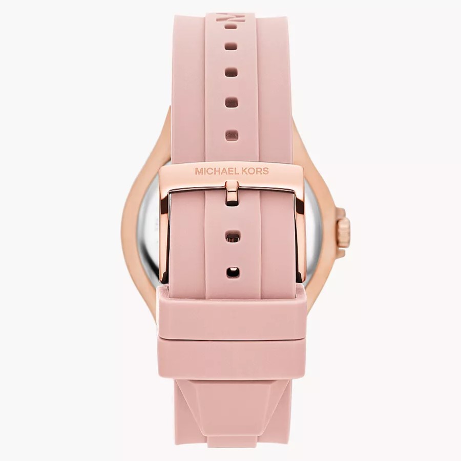 ĐỒNG HỒ NỮ MICHAEL KORS LENNOX WHITE DIAL THREE-HAND BLUSH SILICONE STRAP WATCH MK7334 6