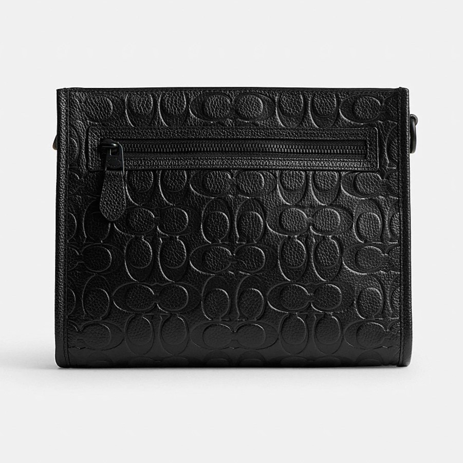 TÚI ĐEO CHÉO NAM COACH HITCH CONVERTIBLE CROSSBODY WITH HYBRID POUCH IN SIGNATURE LEATHER CP455 2