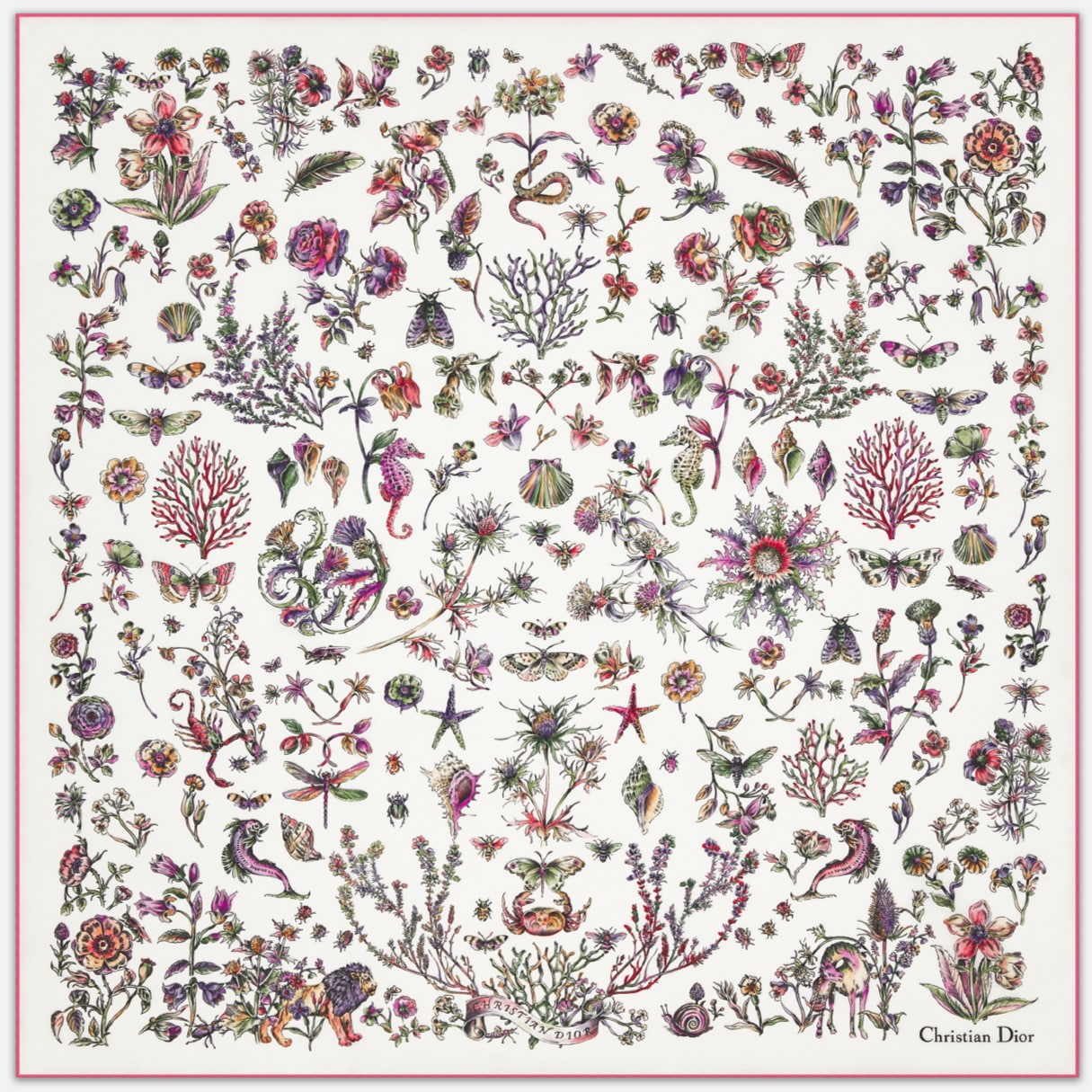 Khăn lụa Dior Cabinet de Curiosités 70 Square Scarf 1