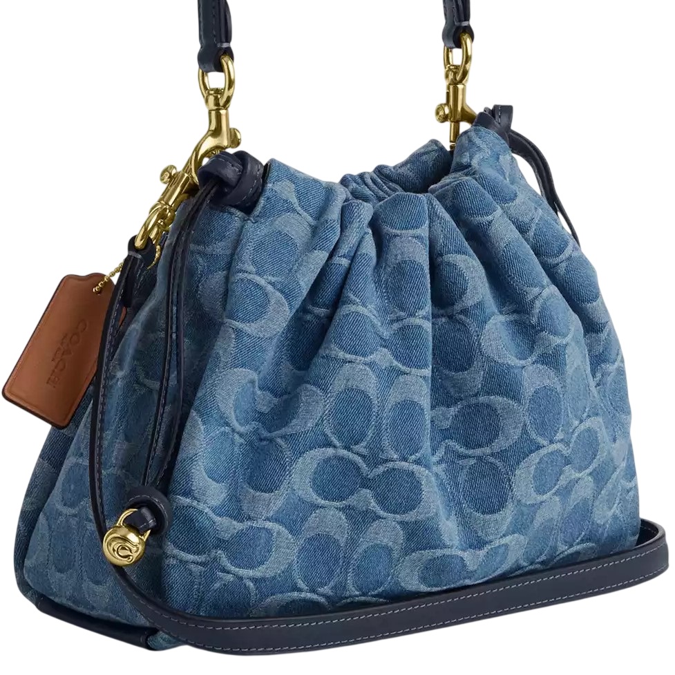 Túi Coach Faye Shoulder Bag In Signature Denim CDB94 2