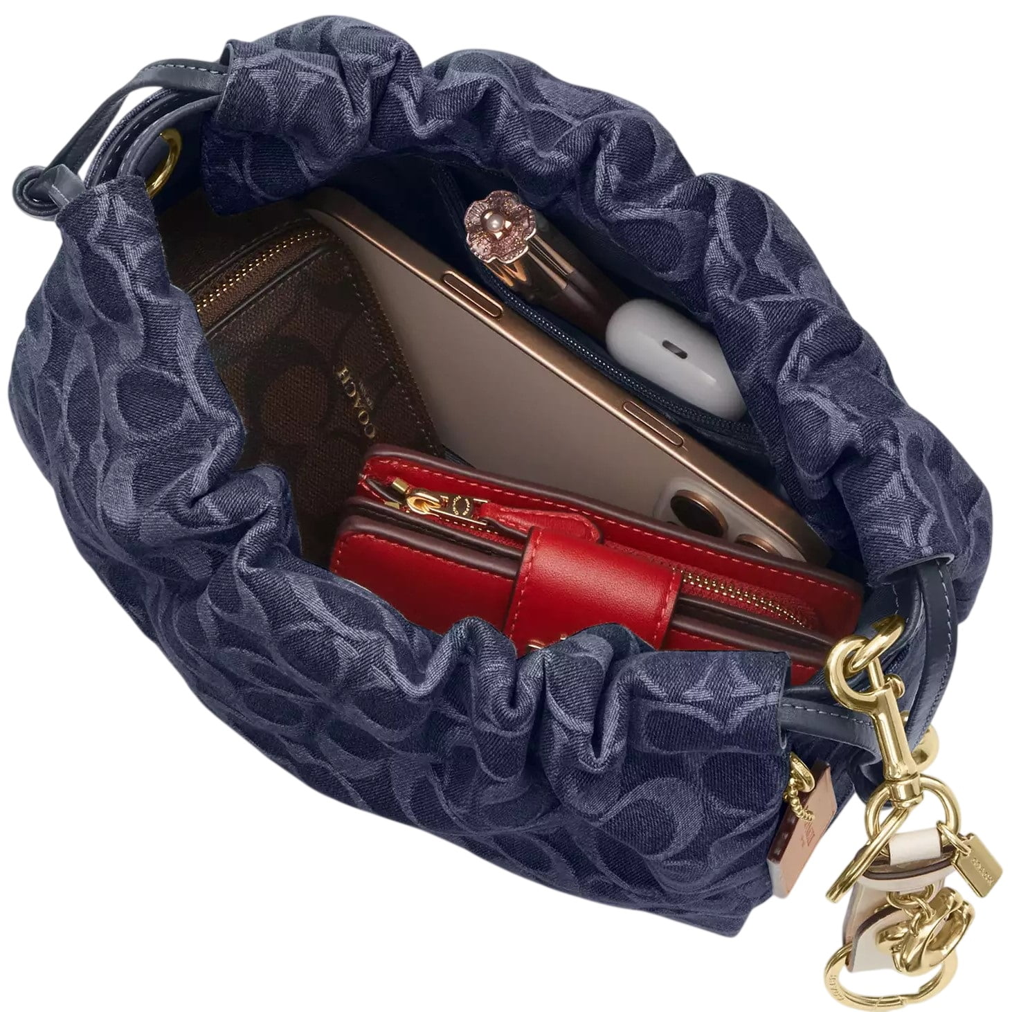 Túi Coach Faye Shoulder Bag In Signature Denim CDB94 4