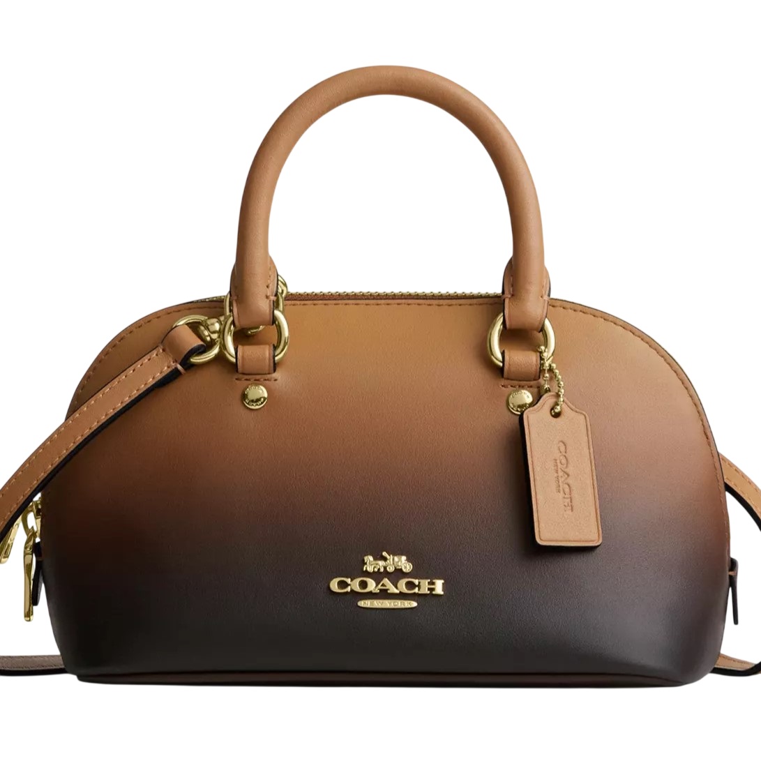 Túi Coach Hến Lara Mini Satchel Bag With Ombre Latte CEA00 8