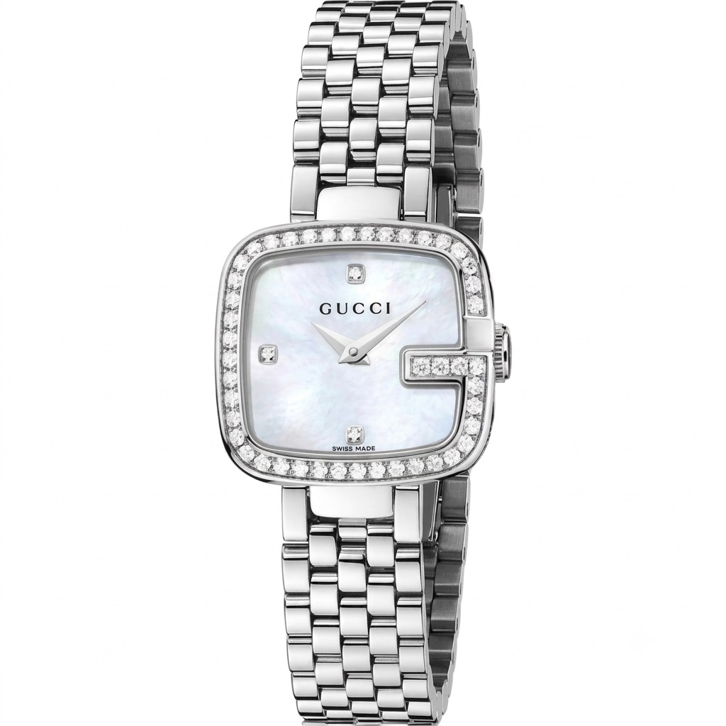 Đồng Hồ Nữ Gucci G-Gucci Diamond Bezel Womens Watch YA125519 2