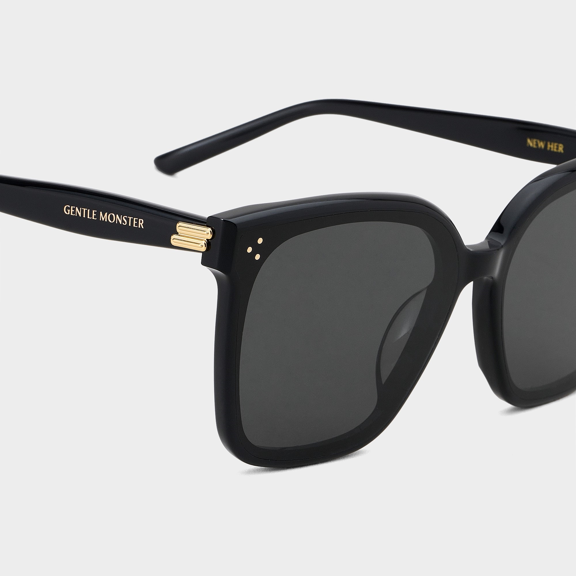 Kính Gentle Monster New Her 01 Classic Square Sunglasses With a Black Acetate Frame 14