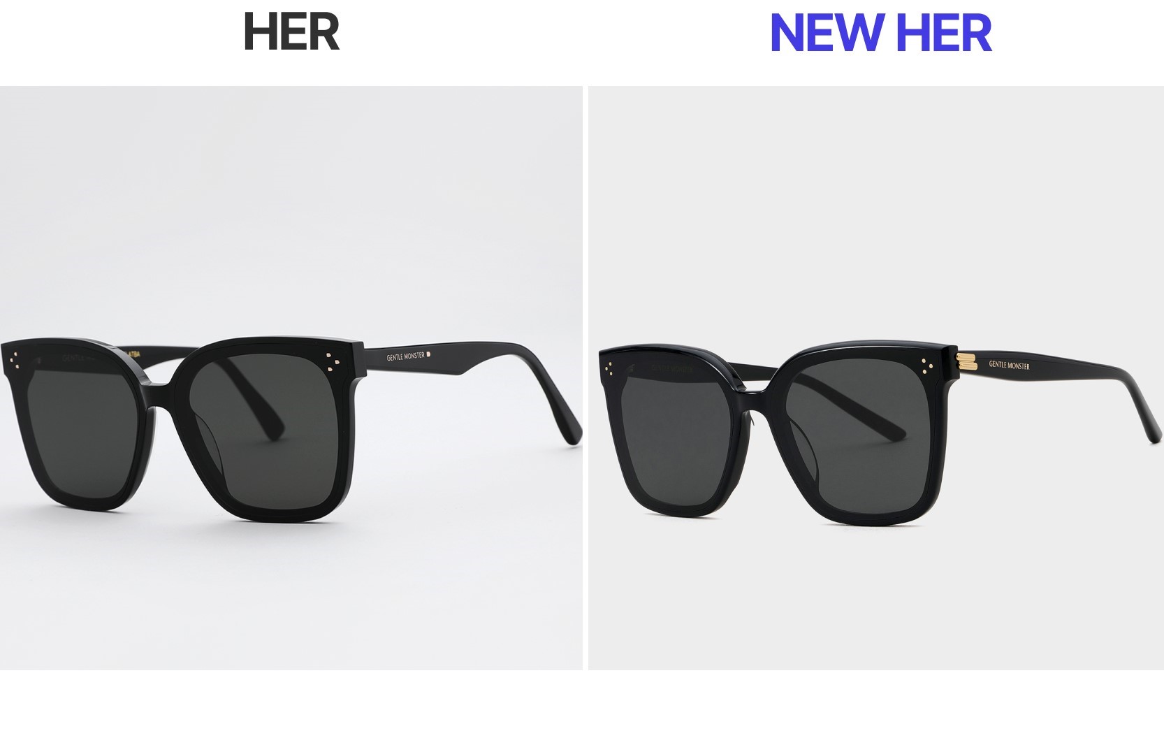 Kính Gentle Monster New Her 01 Classic Square Sunglasses With a Black Acetate Frame 15