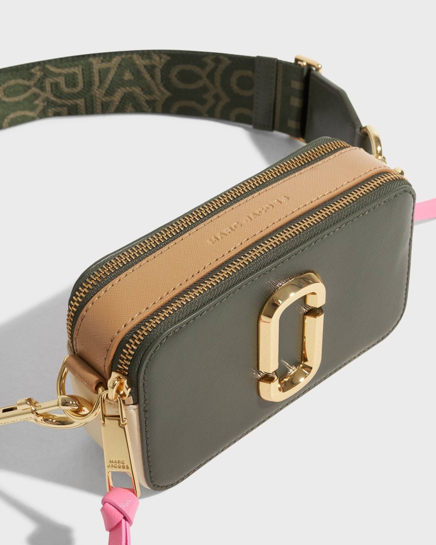 Túi đeo chéo nữ Marc Jacobs màu xanh The Bi-Color Snapshot Forest Multi Leather Camera Bag 10