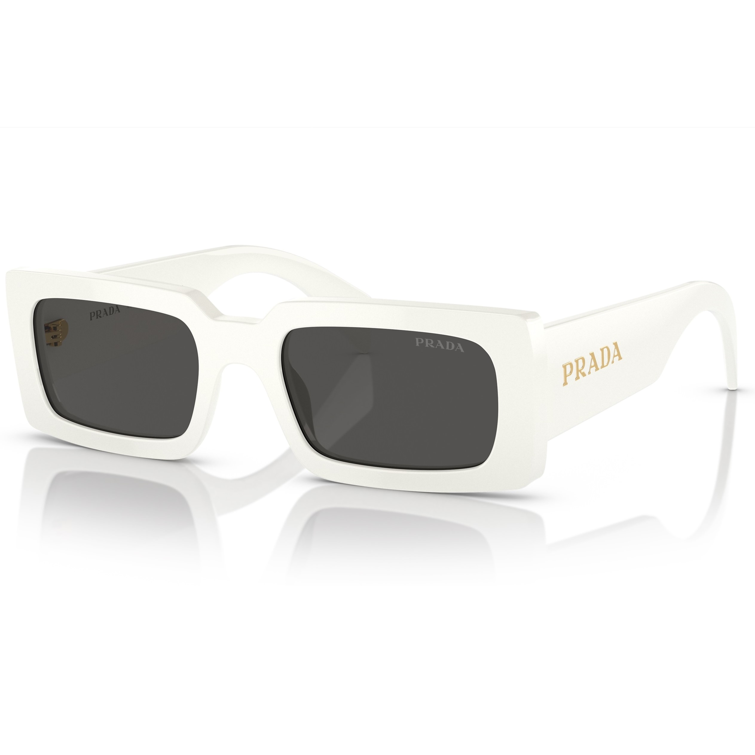 Mắt kính nữ Prada Retro Sunglasses White PRA07S 1