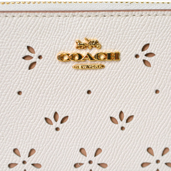 VÍ NỮ DÀI COACH ACCORDION ZIP WALLET WITH PERFORATED FLORAL 6