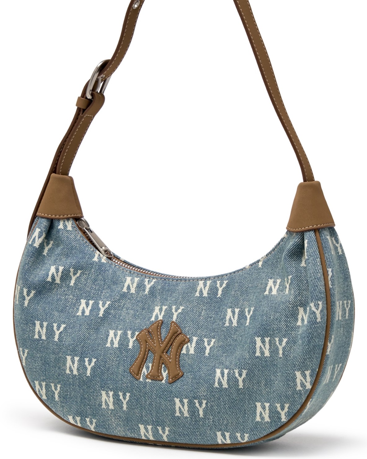 Túi MLB Classic Monogram Vintage Denim Hobo Bag New York Yankees Blue 3ABQMV55N-50BLL 5