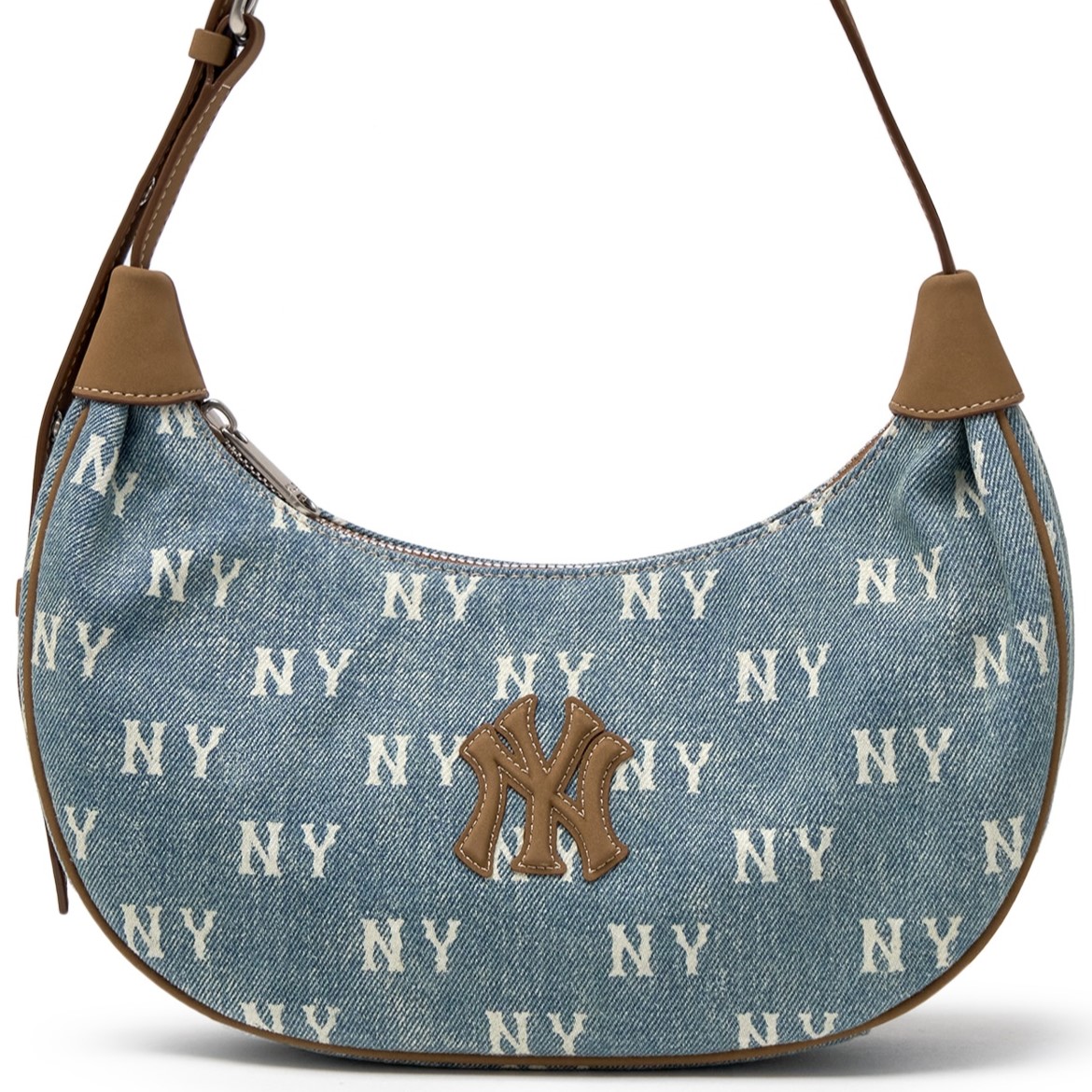 Túi MLB Classic Monogram Vintage Denim Hobo Bag New York Yankees Blue 3ABQMV55N-50BLL 12