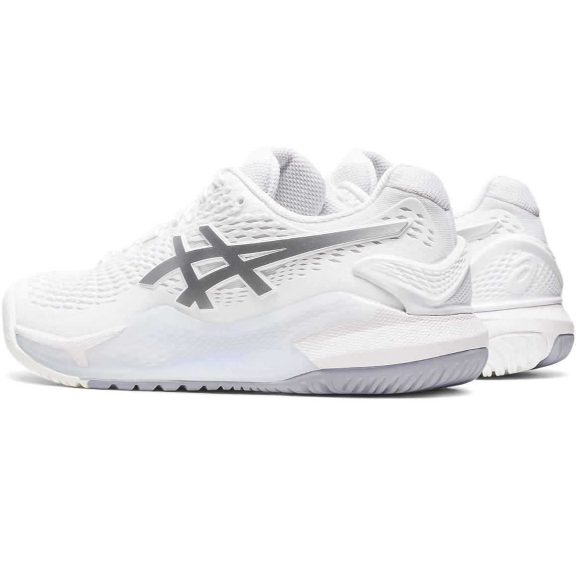 GIÀY ASICS NỮ GEL-RESOLUTION 9 WOMENS TENNIS SHOES WHITE PURE SILVER 1042A208-100 9