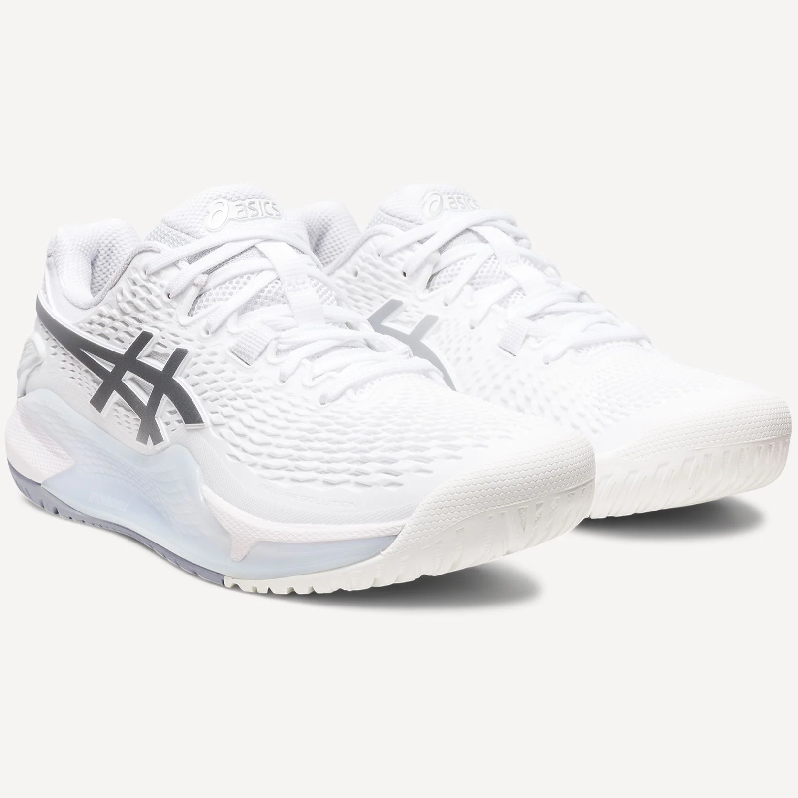 GIÀY ASICS NỮ GEL-RESOLUTION 9 WOMENS TENNIS SHOES WHITE PURE SILVER 1042A208-100 11