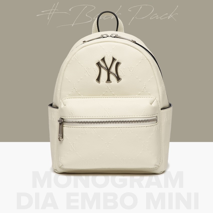 Ba lô MLB Monogram Diamond Embo Mini Backpack New York Yankees   3ABKS051N50BKS Phuong Thuy Vu