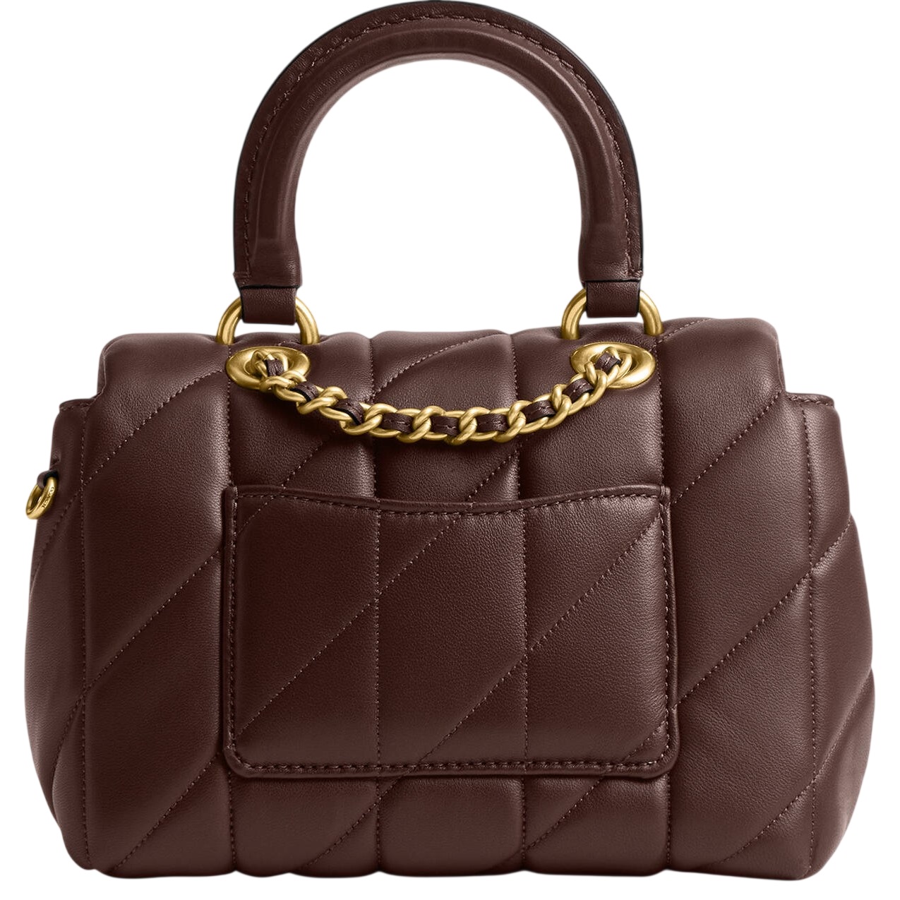 Túi Coach Tabby Top Handle Bag With Quilting Dark Brown CCC12 6