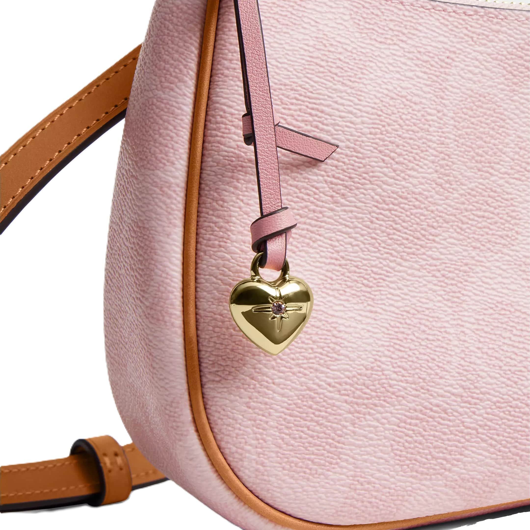 Túi Coach Teri Shoulder Bag In Signature Canvas With Charms Powder Pink CEA20 3