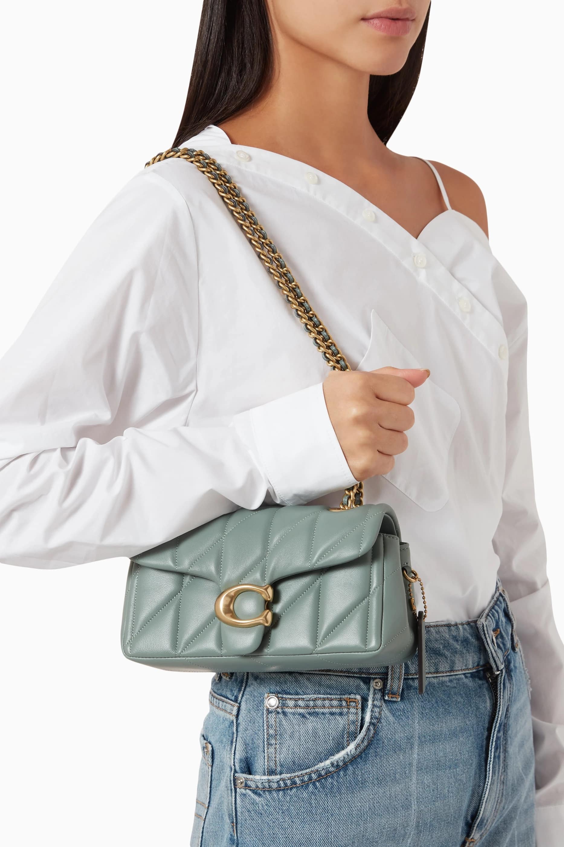 Túi Coach Tabby Shoulder Bag 20 With Pillow Quilting Nappa Leather Sage CP149 7
