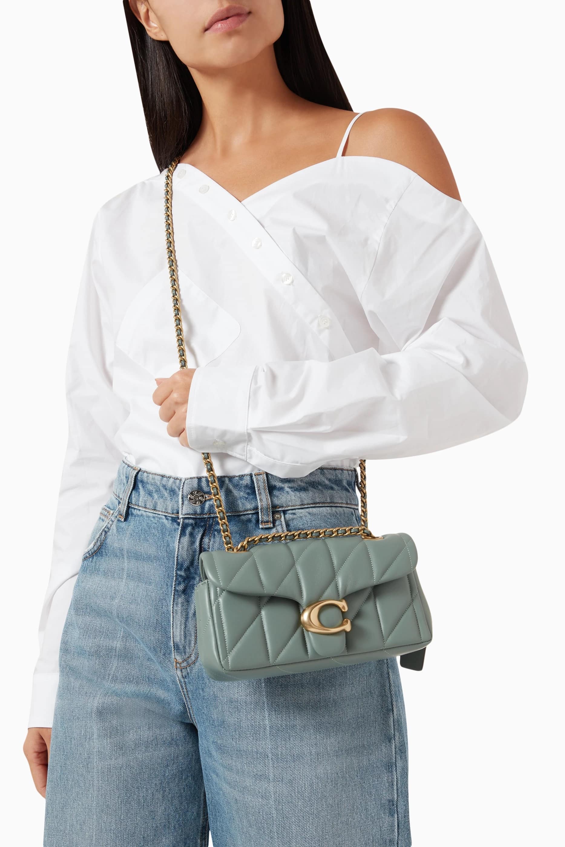 Túi Coach Tabby Shoulder Bag 20 With Pillow Quilting Nappa Leather Sage CP149 11